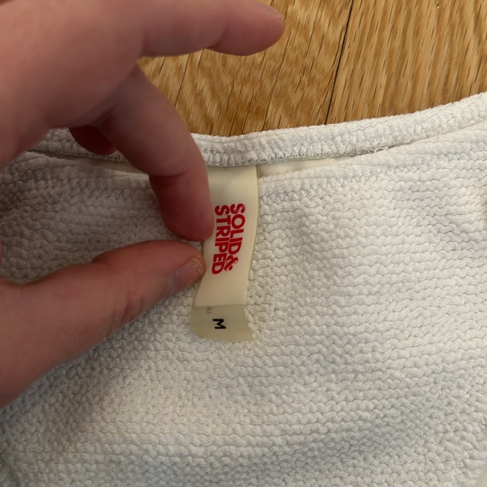 Solid And Striped Strapless Bathing Suit Set - image 4